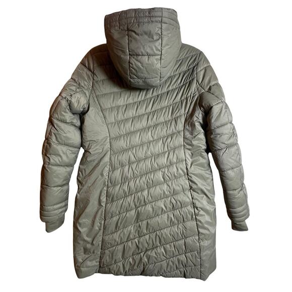 Spyder Boundless Hooded Full Zip Puffer Parka Jacket Youth XL Womens XS Olive - Picture 3 of 16